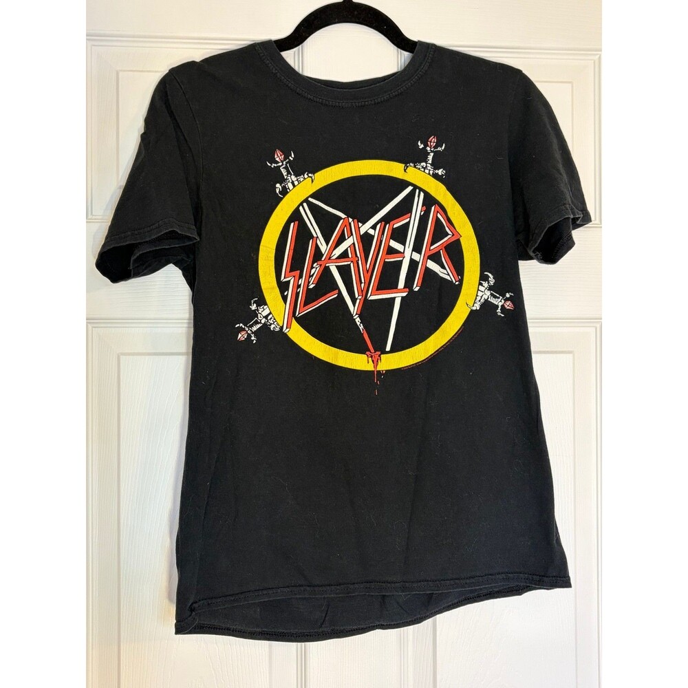 Women's Slayer South Of Heaven Black Band T Shirt Small Used
